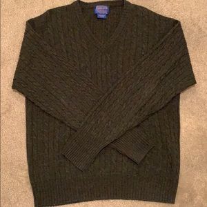 PENDLETON 100% LAMBSWOOL V-NECK PULLOVER SWEATER